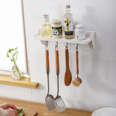 kroywen Empty Cutlery Holder Case(Kitchen/Bathroom Hanging Shelf Storage Rack, Self Adhesive With Hooks  Holds 8 Pieces)