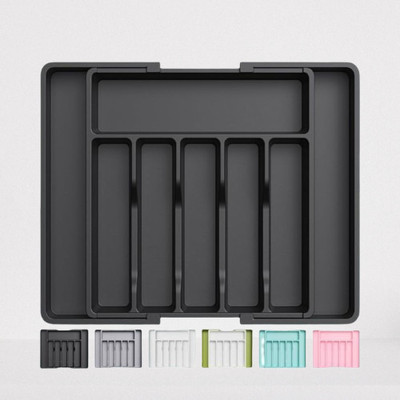 Finner Empty Cutlery Box Drawer Case(Black  Holds 8 Pieces)