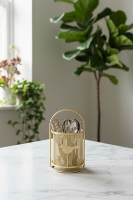 CHAUDHARY AND SONS Empty Cutlery Holder Case(Gold  Holds 10 Pieces)