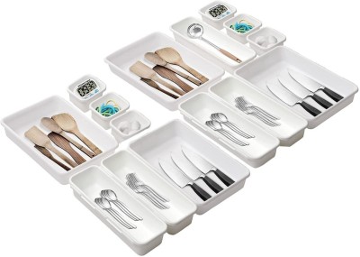 SUKHAD Empty Cutlery Box Case(White  Holds 15 Pieces)