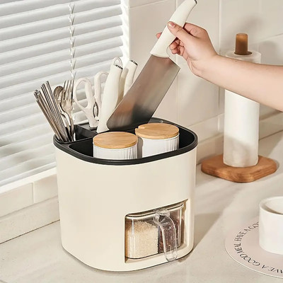 HOUSE OF QUIRK Empty Cutlery Box Drawer Case(Beige  Holds 10 Pieces)