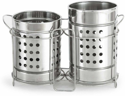 zero to infinity store Empty Cutlery Holder Case(silver  Holds 60 Pieces)