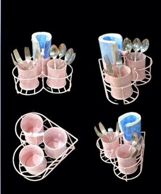 R.R.V. International Empty Cutlery Holder Case(Baby Pink  Holds 20 Pieces)