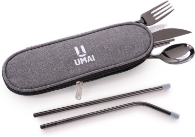 UMAI Portable 8-Piece Stainless Steel Food-Grade Utensil Set - Travel-Friendly Stainless Steel Cutlery Set(Pack of 1)