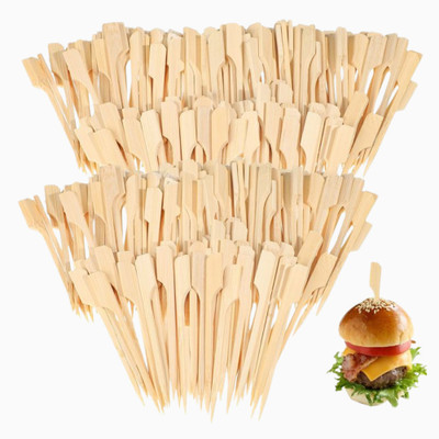 Prakritii Cultivating Green Prakritii 4 Disposable Wooden Gen Stick | Mini Paddle Skewers | Pack Of 50 Disposable Wooden Cutlery Set(Pack of 50)