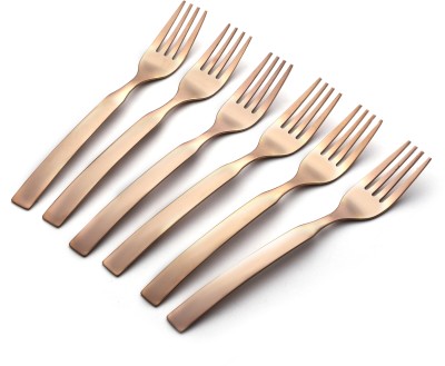 FnS Allie rose gold 6 pcs Dinner Fork Stainless Steel Cutlery Set(Pack of 6)