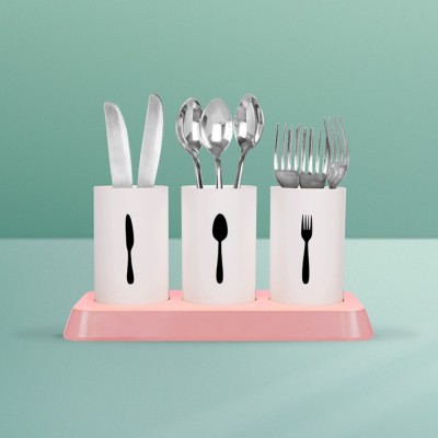 B-Arm Knife and Spoon Stand for Kitchen&Dining Table(Small Cup Size)Cutlery Holder Plastic Cutlery Set(Pack of 1)