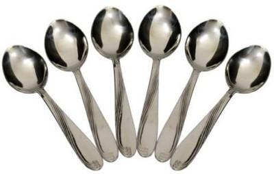 Homescapes HOMESCAPES steel spoon set of 6 Stainless Steel Cutlery Set(Pack of 6)