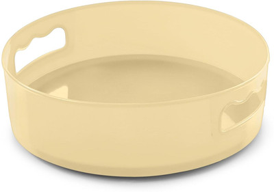 zms marketing Plastic Multi-Purpose 360° Rotating Organizer Tray | Space-Saving Kitchen Storage Basket(Pack of 1)