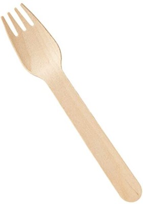 Prakritii Cultivating Green Wooden | Forks | Eco Friendly Disposable Fork| for Home Use, Party, Events | Disposable Wooden Cutlery Set(Pack of 50)