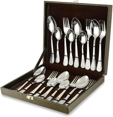 Parage Premium Cutlery Set, Home & Kitchen with Leatherite Gift Box (Imperial Design) Stainless Steel Cutlery Set(Pack of 18)