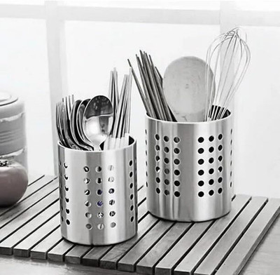 Kitchli Empty Cutlery Holder Case(Silver  Holds 20 Pieces)