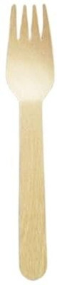 FRESH BIO Wooden Cutlery Set | Handmade, Non-Toxic & Reusable 140mm Disposable Wooden Salad Spoon Set(Pack of 50)