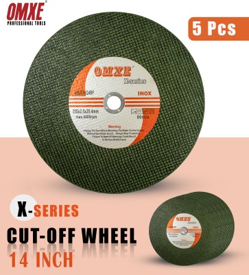 OMXEOPAL 14-inch(355*2.5*25.4mm) Double Net Pack of 5pcs Cut-off Wheel Max Speed 4400RPM for Metal, Stainless Steel, Alloys, and Hard Substances Cutting Metal Cutter
