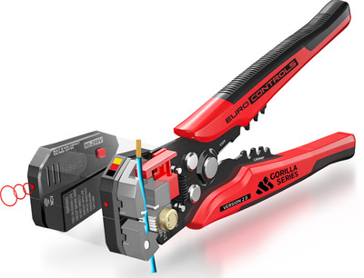 Euro Controls Gorilla v2.0 4 in 1 Automatic Wire Stripper Self Adjusting - Cutter - Crimping - Voltage Tester Built In Non Contact - Carbon Steel blade Wire Cutter