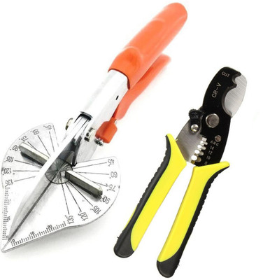 Digital Craft 45°-135° Adjustable Multi Angle Scissors & 8'' Wire Stripping Cutter Multi Angle Miter Shear Cutter Metal Cutter