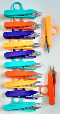 BLJIENT PACK OF 12 PCS (BOX) OF THUMP THREAD CUTTER 12 PCS OF THUMP THREAD CUTTER IN MULTI COLORS Metal Cutter