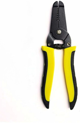 Yellow Tommy Wire Stripper 10–22 AWG | 7-Inch Cable Stripping | Cutter & Crimper Hand Tool | Wire Cutter
