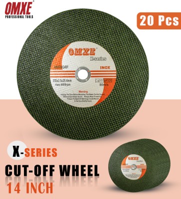 OMXEOPAL 14-inch(355*2.5*25.4mm) Double Net Pack of 20pcs Cut-off Wheel Max Speed 4400RPM for Metal, Stainless Steel, Alloys, and Hard Substances Cutting Metal Cutter