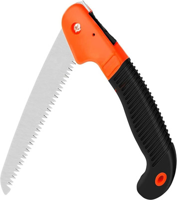 KIESH FS03 Folding Pruning Saw, Premium Folding Hand Saw with Secure Lock Comfort Soft Grip for Garden Tree Pruning Camping Wood Working Anvil Pruner(Manual)