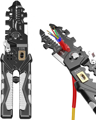 KORTELOZ KL- 25-in-1 WC-A 25-in-1 Multifunction Wire Strippers Electeical, 8 inch Crimping Tool, Wire Cutter