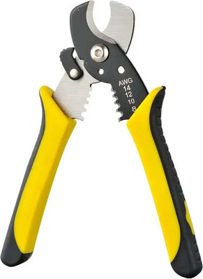 A&S TOOLSHOP Wire Cutting Stripper, 2in1 Two-Color TPR Non-Slip Handle Cable Cutting Wire Stripper Pliers Electrical R_T-6065 Tool for Home Mechanical Auto Repair Wire Cutter