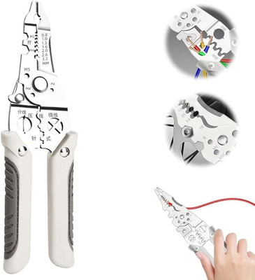 Clefairy New Arrival Multifunctional Magnify Wire Stripper Crimper Upgrade Heavy Duty Multi-Purpose Stainless Steel Wire Stripping Tool Wire Cutter