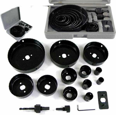 TOOLBUX 11-Piece Hole Saw Set – Woodworking Power & Hand Tool Kit Wood Cutter