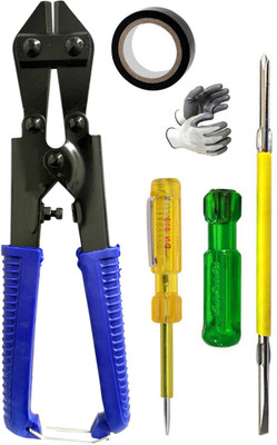 EPITECH MART 8inch Mini Wire Bolt Cutter & 2 in 1 6' Screw Driver, Tester, Tap Bolt Cutter