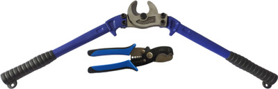 Inditrust 14inch (350mm) BLUE Cable/Wire cutter with 1pc Wire Stripper cutter Multi functional wire cutter pack of 2 Wire Cutter