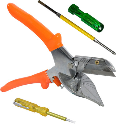 Digital Craft Multi Angle Cutter,2 In 1 Screw Driver,Line Tester 45°–135° Shear Cutter for Plastic Pipe, Trunking & Plumbing Applications Pipe Cutter