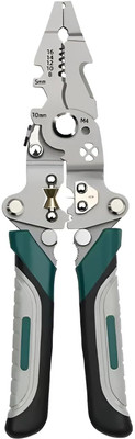 Flemigo 9-in-1 Multifunctional Stainless Steel Wire Plier Cutting Tool Multi-Purpose Electrical Stripping Tool Wire Stripper Wire Cutter