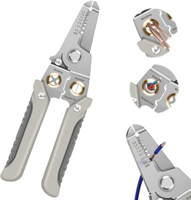 K.B.SALES Wire Stripper and Cutter Pliers Tools For Electricians Wire stripper Wire Cutter Wire Puller 6 In 1 Cable Looping, Splitting, Cutting Pliers Electrical Stripping Wire Cutter