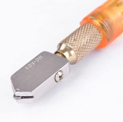 HARSHVANI Glass Cutter Pencil Style with Oil Feed Hole Antislip Handle Style Glass Cutter Glass Cutting Tool (Multicolor - As Per Available) Glass Cutter