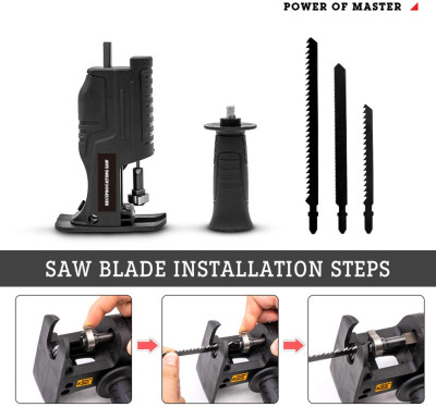 A&S TOOLSHOP TOP QUALITY Portable Reciprocating Saw Adapter Electric Drill Jigsaw Tools Wood Cutter