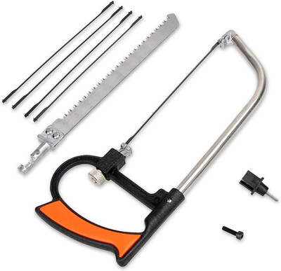FLAMINGO ENTERPRISE Metal Saw DIY Hand Saw Wood Working Saws Set Tools Hand Tool Kit Magic Hand Saw Hacksaw Universal Hacksaw Set with 6 Steel Blades Wood Cutter