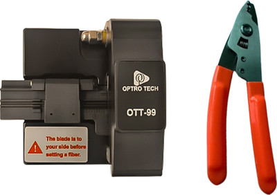 Optrotech Fiber Cleaver OTT-99 with Fiber Stripper Combo Wire Cutter