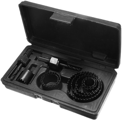 Gadariya King Good Quality 11Pcs 19-64mm Hole Saw Cutting Set Kit Wood Carbon Steel Rotary Bit Set(11 Bits)