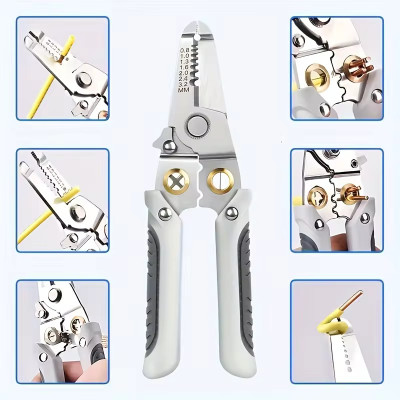 WUDEE 6-in-1 Multi functional Wire and Cable Stripping Electricians Wire Cutter