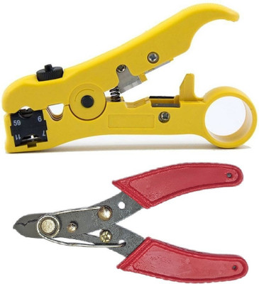 Inditrust new 1pc Adjustable Coaxial Cable Cutter & 1 Wire cutter for Cat5 Cat6 UTP STP RG59 RG6 RG7 RG11 Networking Wire Cutter