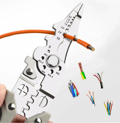 AORDEY Electricians 6-in-1 Multifunctional Wire and Cable Stripping Stripper and Pliers Tools For Wire Cutter