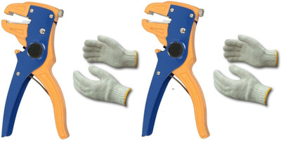 DUMDAAR Combo 02 DLX self adjusting automatic wire stripper & 2cutter with 2Gloves 02 Dlx (pack of 2) Wire Cutter