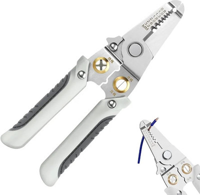 Shikshapatri Wire Cutter Stripper Wire Plier Tool, 6 in 1 Multifunctional Wire Strippers 6-in-1 Wire Stripper & Cutter–Multifunctional Tool for Splitting ,Stripping Wire Cutter