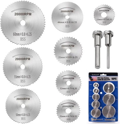 wagela Mini HSS Circular Saw Blades Rotating Tool/Steel Saw Disc Wheel Cutting Blades Rotary Drill Saw Blades/Metal Circular Saw Set for Rotary Tools Metal Cutter