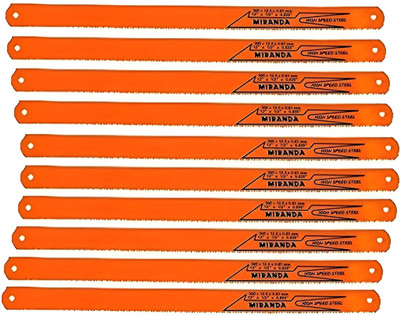 SHMART MIRANDA Hi-Speed Steel Hand Hacksaw Blade (12 X 1/2" X 0.025") 18 TPI (10 Blade) Metal Cutter