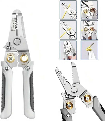 aeppy Electricians 6-in-1 Multifunctional Wire Wire Cutter Stripper and Cutter Pliers Tools For Electricians 6-in-1 Multifunctional Wire Wire Cutter