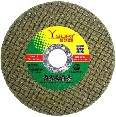 Yurii WA 60S Cutting Wheel 4'' (107 x 1 x 16 mm) GO GREEN (Pack of 100 Pcs) Metal Cutter