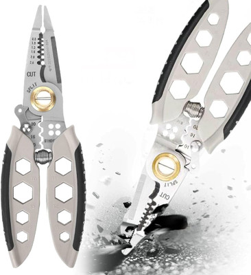 ORTIZA Tool Stripping Cutting Crimping Splitting Professional Tool 7-Inch Multipurpose Wire Stripper, 4 In 1 Duty Multi Purpose Portable Wire Strip Wire Cutter