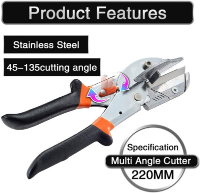 KFRDRTH HIGH QUALITY Multi Angle Miter Shear Cutter Cuts 45 to 135 Degree Miter Shear Cutter Multifunction Trunking Shears Hand Tool 45Â°-135Â Wood Cutter Pipe Cutter