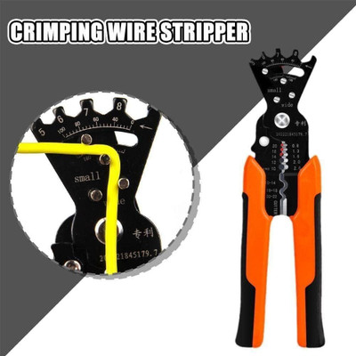 Voltegic WCS-07 Wire Stripper Cutter Hand Tool for Cutting Peeling and Pressing Terminals Wire Cutter